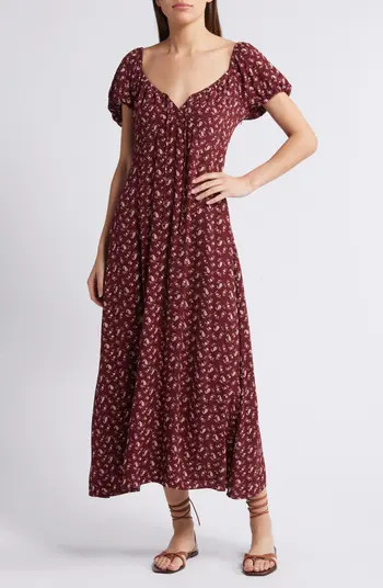 Treasure & Bond Floral Tie Front Maxi Dress | Nordstrom | Nordstrom