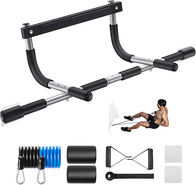 Amazon.com : ALLY PEAKS Pull Up Bar Thickened Steel Pipe Super Heavy Duty Steel Frame Upper Worko... | Amazon (US)