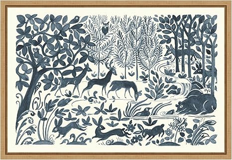 Amanti Art Framed Canvas Wall Art 16x23 Forest Life II by Miranda Thomas, Framed Wall Art Canvas,... | Amazon (US)