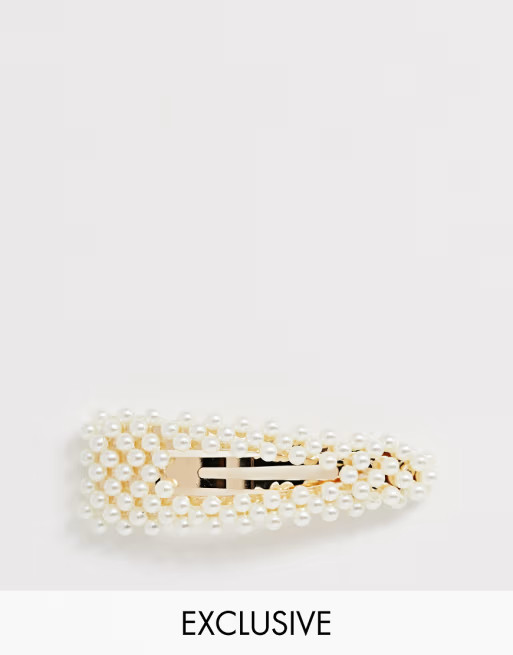 Reclaimed Vintage inspired pearl hair clip | ASOS US