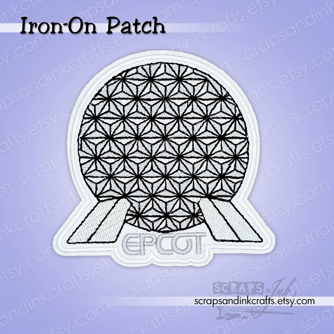 EPCOT Embroidered Iron-on Patch for Crafts, Clothing, Bags, Home Décor- 70268 - Etsy | Etsy (US)