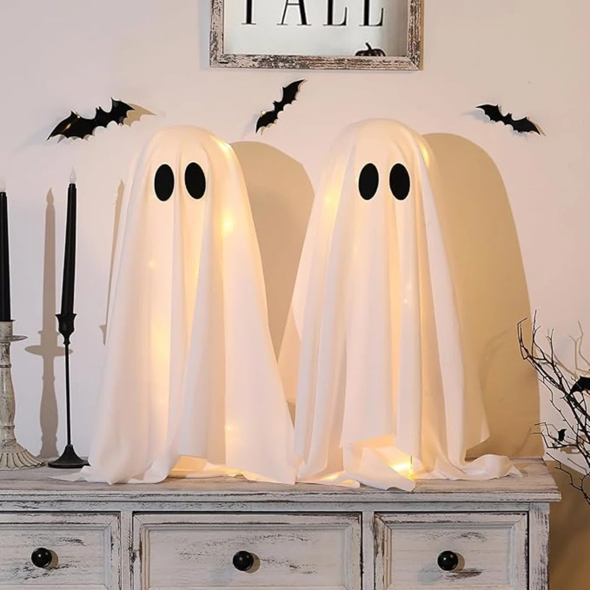 Halloween Decorations -2 Packs Spooky Ghosts With String Lights-Scary Ghost For Halloween Decor I... | Wayfair North America