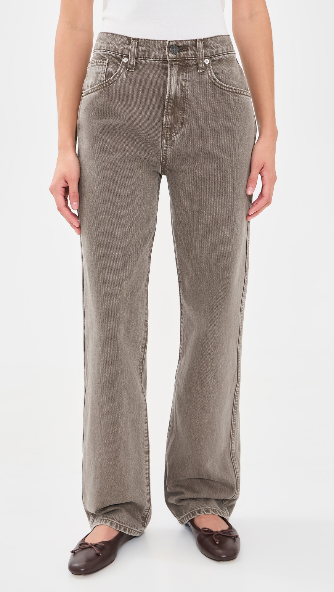 Val 90s Straight Jeans - Morel | Shopbop