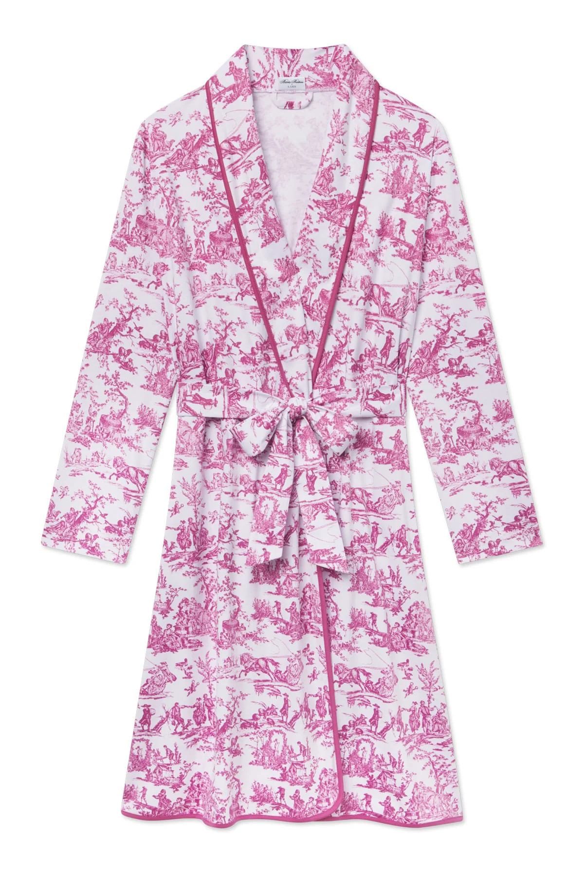 Pima Robe in Claret Toile | Lake Pajamas