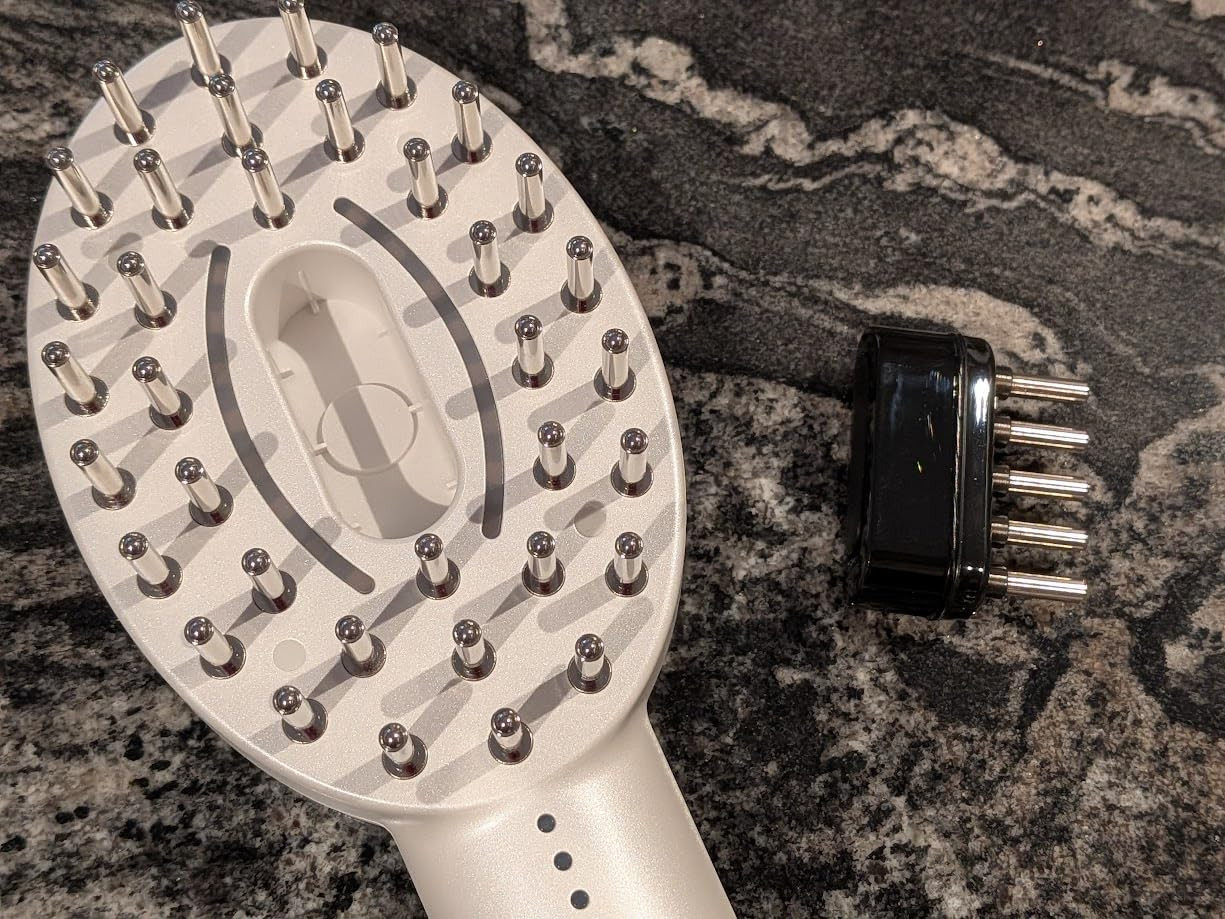 Scalp Oil Applicator with Electric Scalp Massager, Red Light Brush(beige) | Amazon (US)
