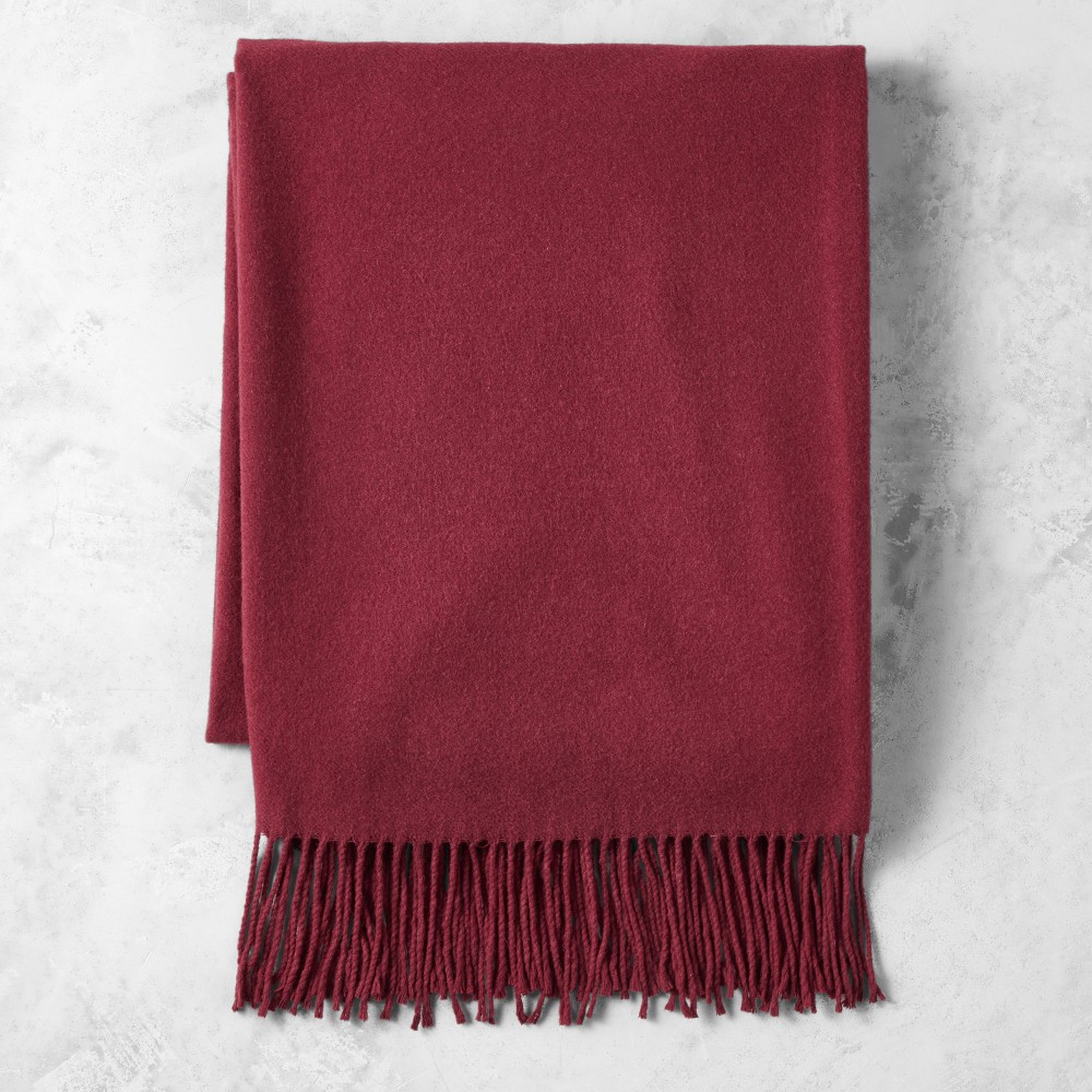 European Solid Cashmere Throw | Williams-Sonoma
