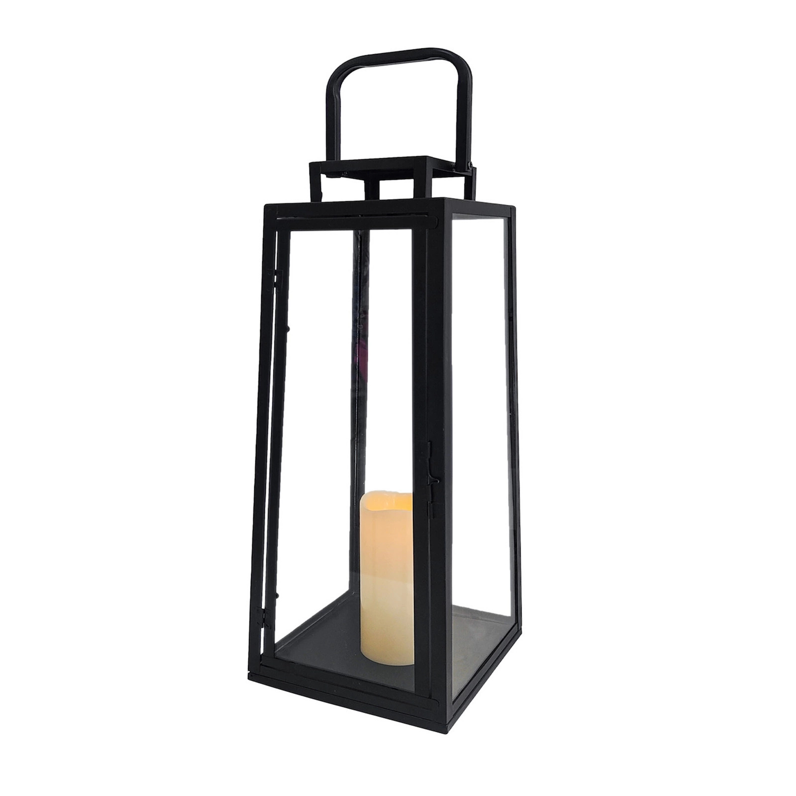 Large Black Iron Lantern with Clear Glass | Kohl's