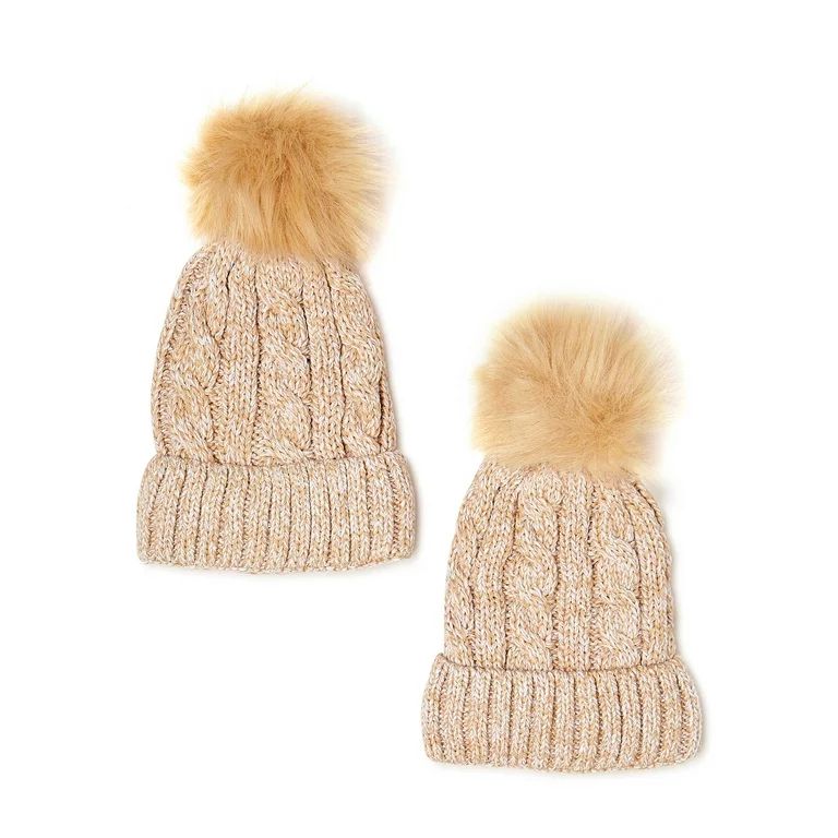 Time and Tru Adult Women's 2-Pack Beanie | Walmart (US)