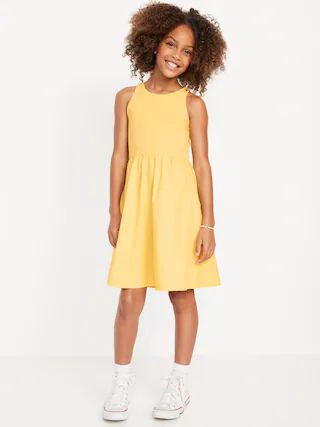 Sleeveless Mixed Material Dress for Girls | Old Navy (US)