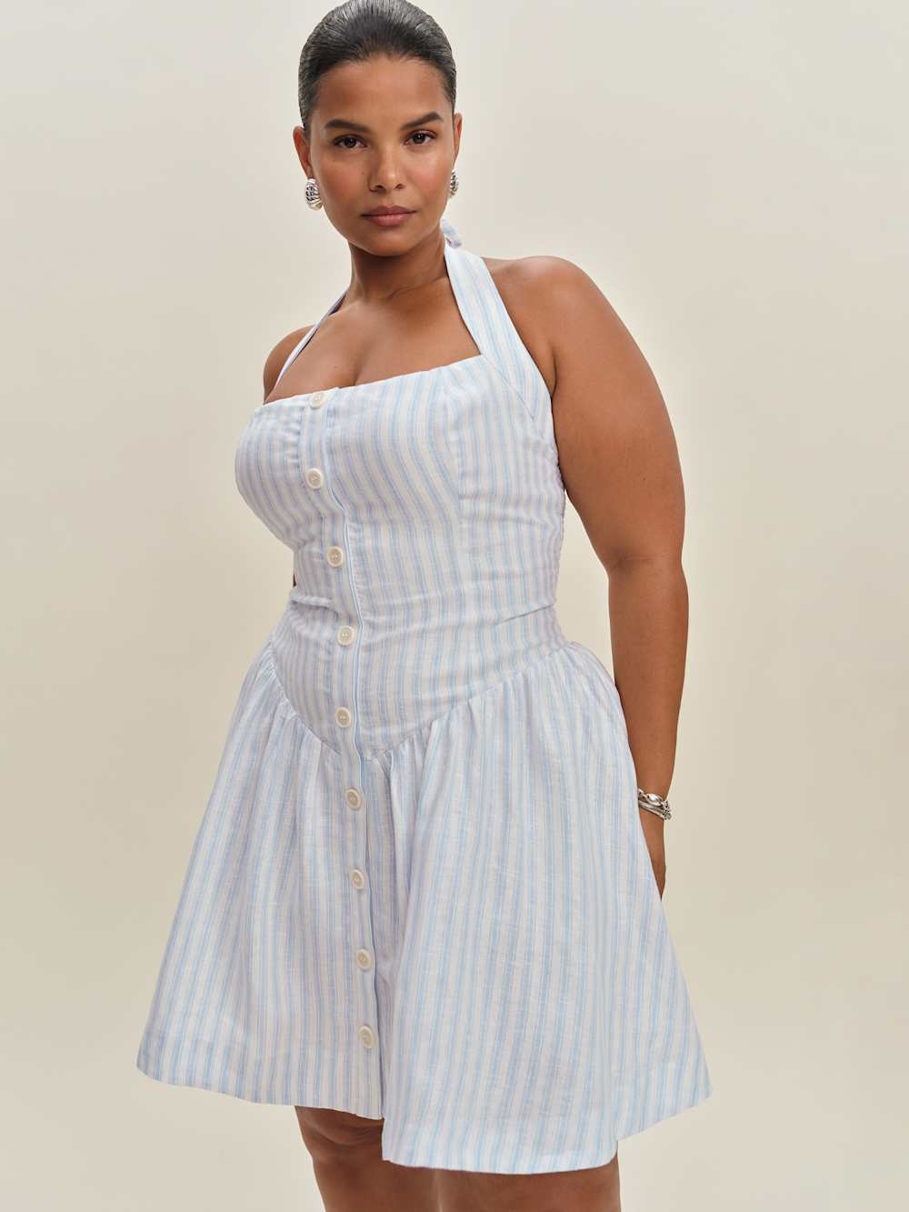 Mariela Linen Dress Es | Reformation (Global)