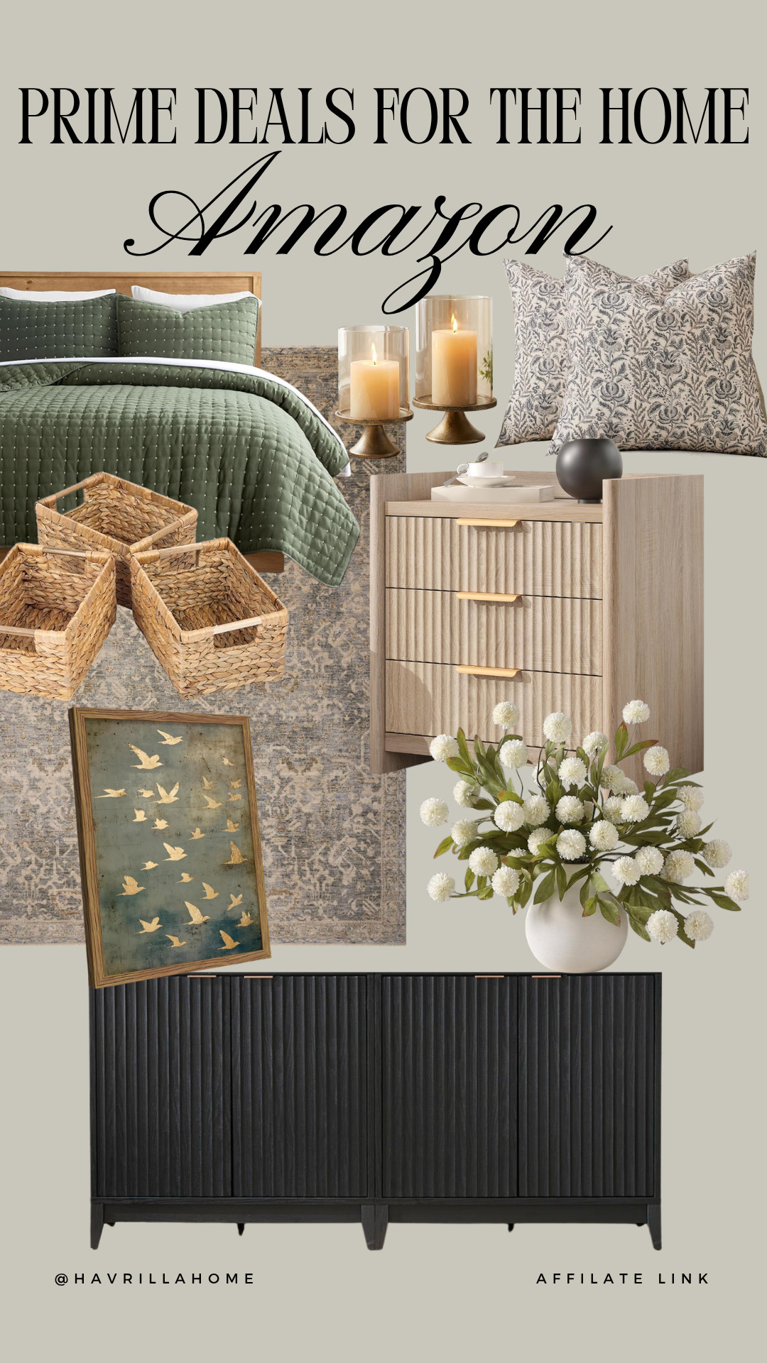 Prime Deals for the Home, Amazon home deals, Prime Day home deals, home decor finds, bedroom decor, quilt bedding, green bedding, accent pillows, decorative pillows, woven baskets, storage baskets, area rug, vintage rug, fluted nightstand, wood nightstand, decorative candles, candle holders, floral arrangement, faux flowers, black sideboard, storage cabinet, living room decor, bedroom inspiration, affordable furniture, Amazon furniture finds, home styling, designer inspired decor, neutral home decor

#LTKHome #LTKSaleAlert