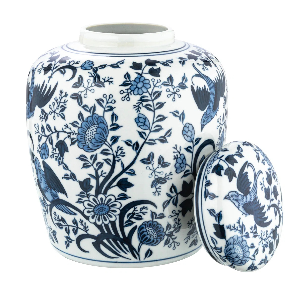 Chadwicks Decorative Bird Ceramic Ginger Jar with Lid | Wayfair North America