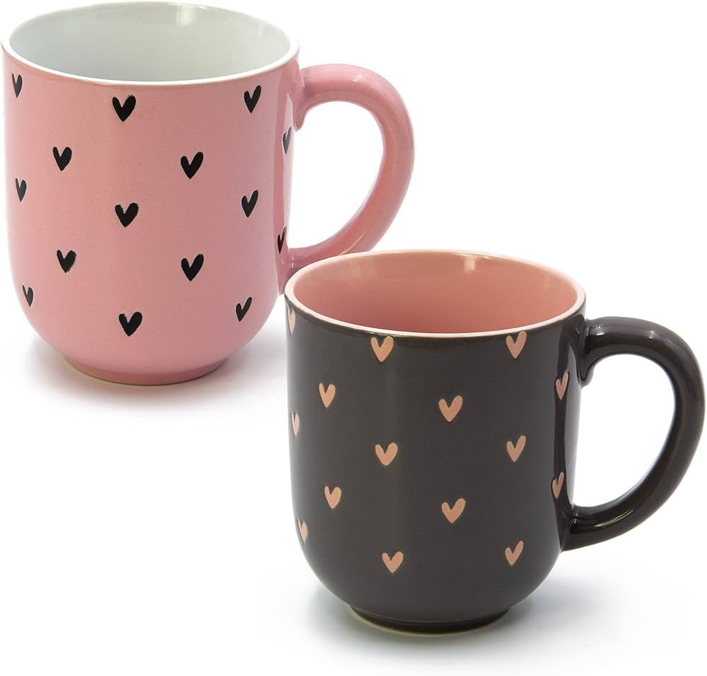 Blümelhuber Lot de 2 tasses en porcelaine avec motif cœur - 400 ml | Amazon (FR)