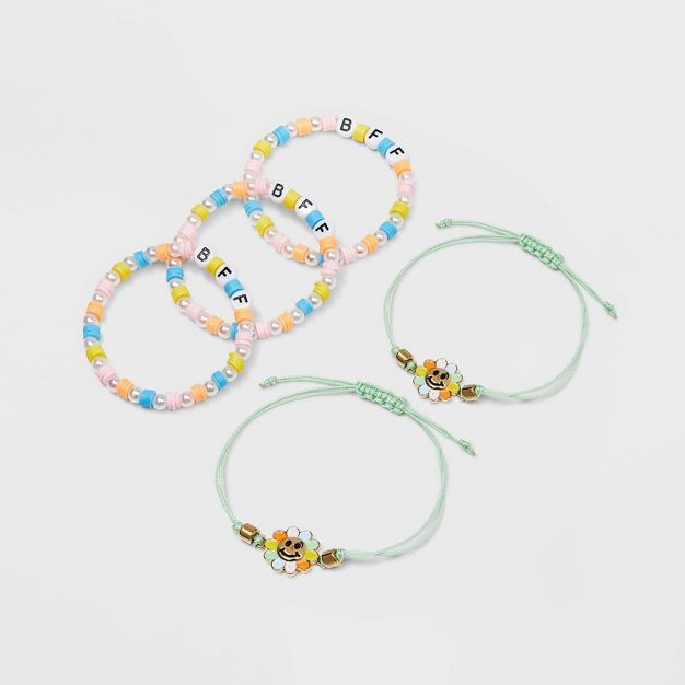 Girls' 5pk Floral BFF Bracelet Set - Cat & Jack™ | Target