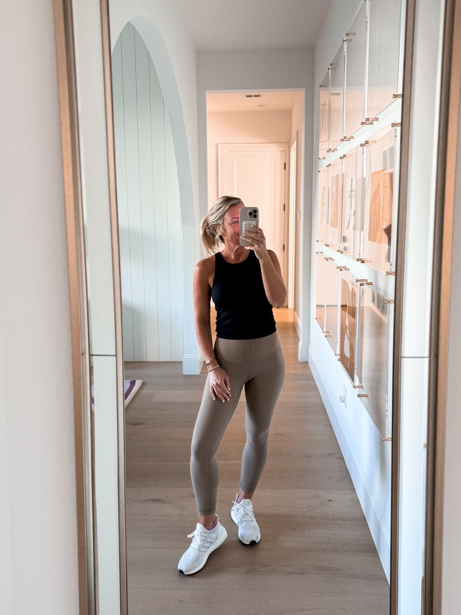 Go-to workout pieces. This tank has a built in shelf bra & pads, and leggings are buttery soft & stay put!

I’m in a small tank & xs leggings 

#LTKOver40 #LTKFindsUnder50 #LTKActive