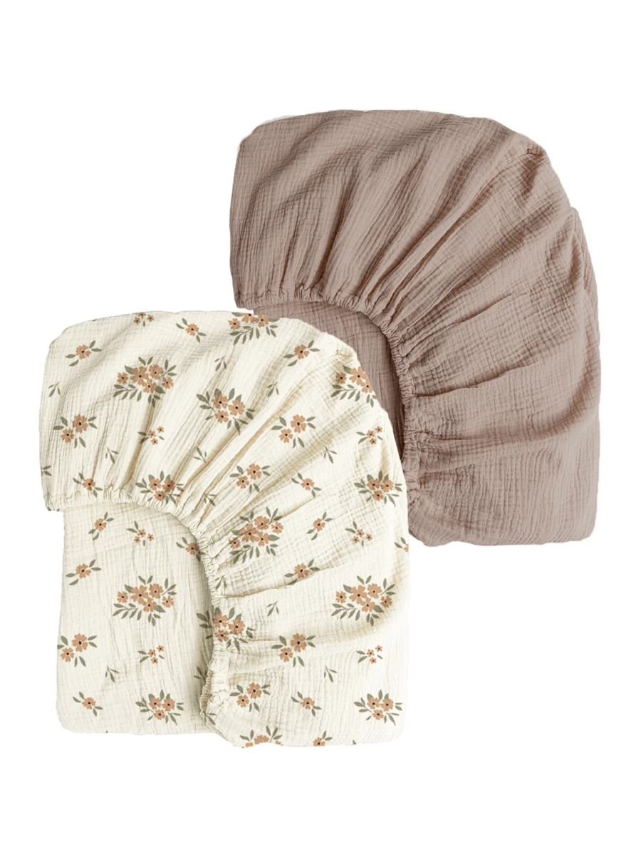 2 Pieces Infant Crib Bedsheet Set, Soft Breathable Baby Crib Mattress Cover, Essential For Newbor... | SHEIN