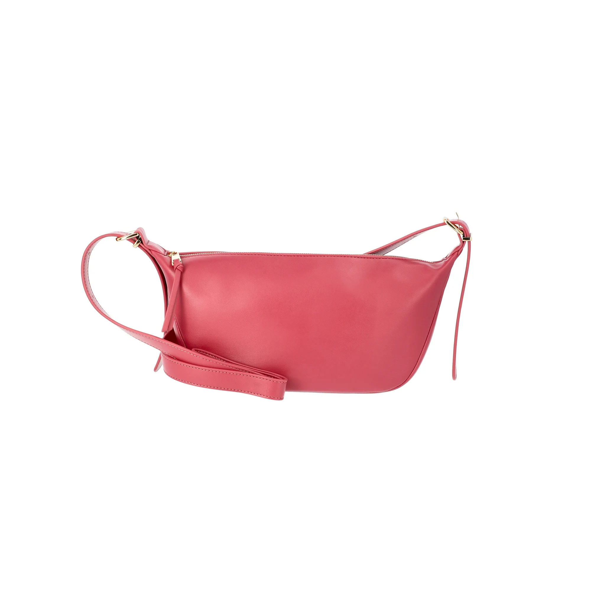 Time and Tru Women's Faux Leather Sling Crossbody Bag, Pink | Walmart (US)