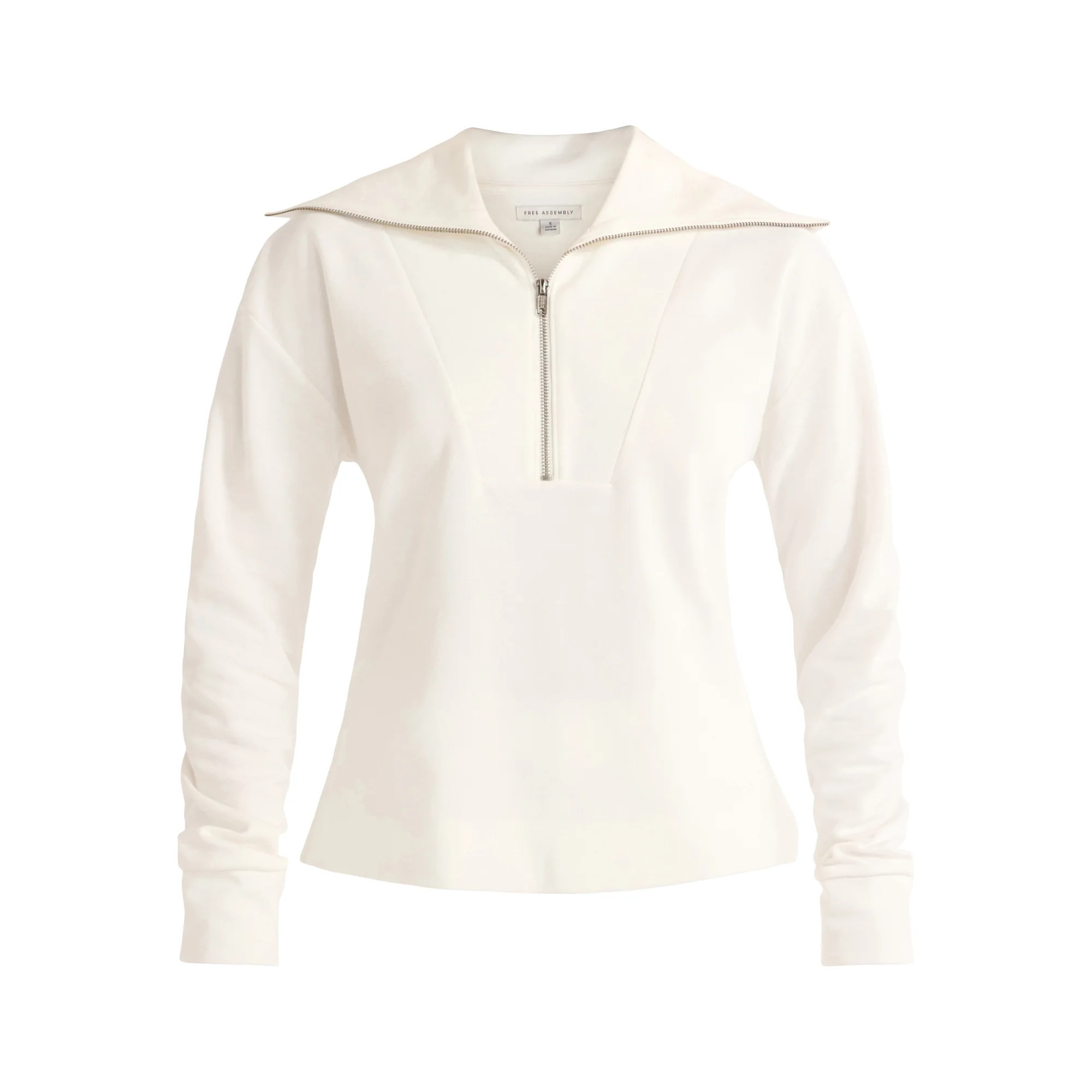 Free Assembly Women's Half Zip Pullover Sweatshirt, Sizes XS-XXL | Walmart (US)