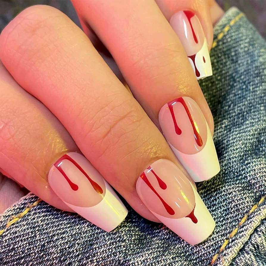 Halloween Press On Nails - BTArtbox Soft Gel Press On Nails Medium, Coffin Glue On Nails with Nai... | Amazon (US)