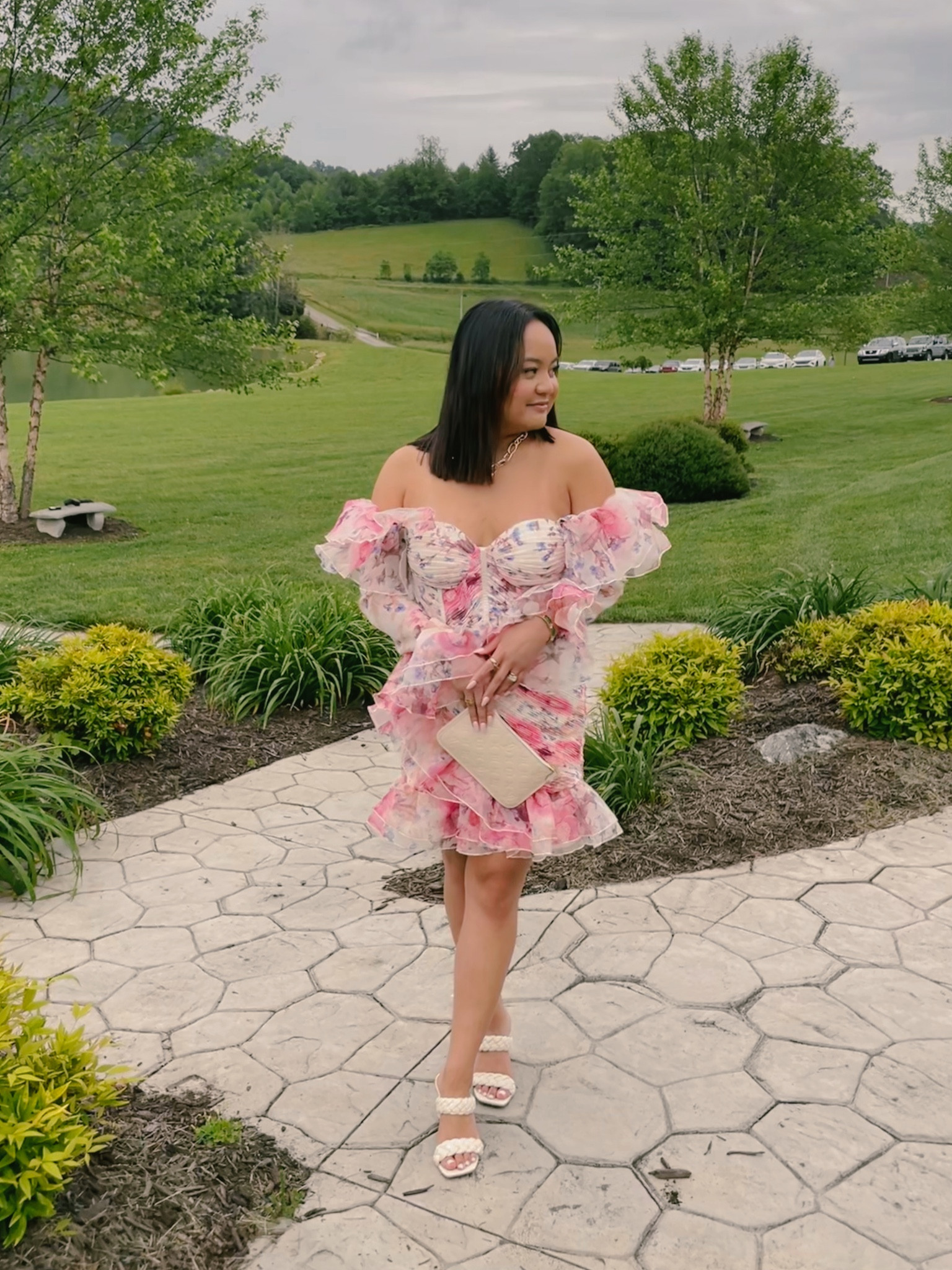 Effortlessly elegant, this wedding guest dress gracefully merges timeless charm with contemporary flair, making you the epitome of style and sophistication on this joyous occasion. #wedding #weddingguestdress #weddinglook 

#LTKFind #LTKshoecrush #LTKwedding