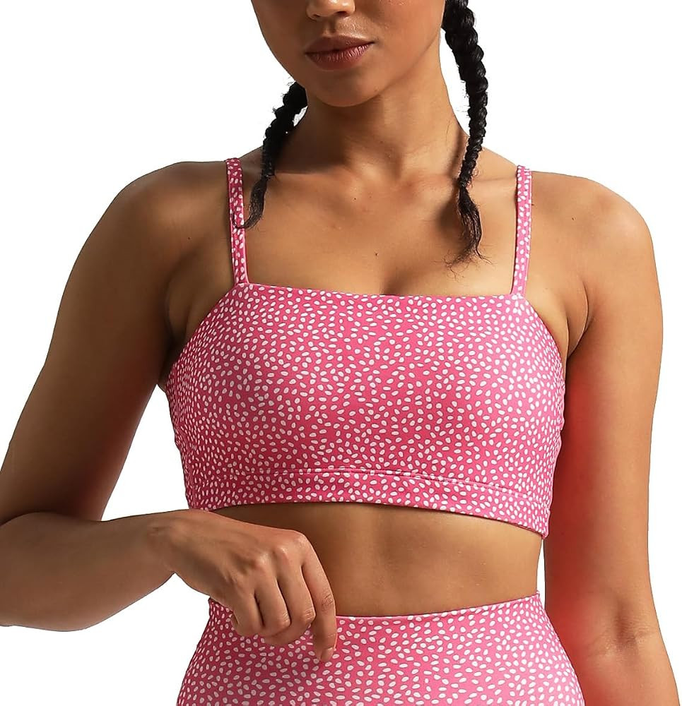 Aoxjox Women's Workout Bandeau Sports Bras Training Fitness Running Yoga Crop Tank Top | Amazon (US)