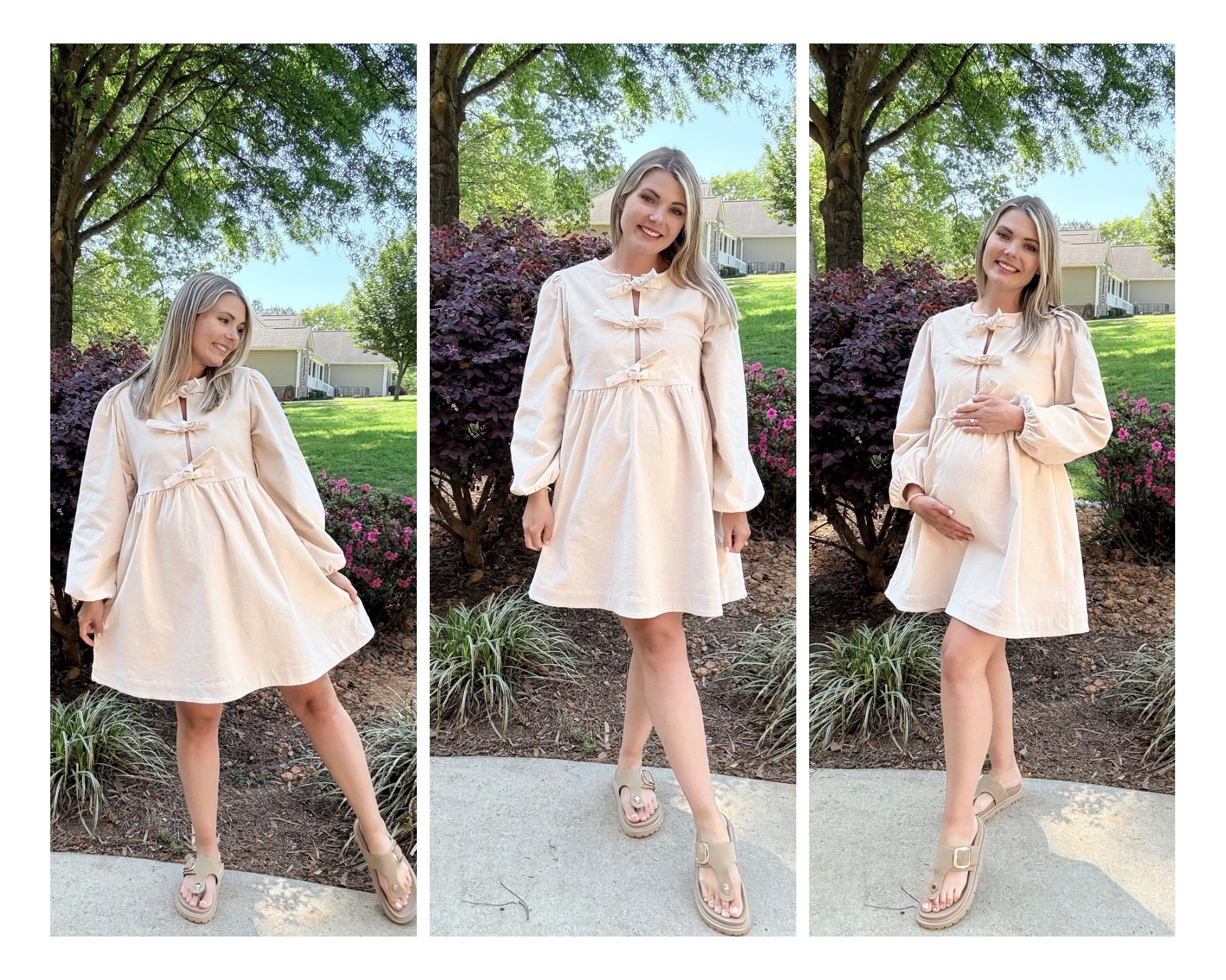 Peplum Mini Dress in Ivory Corduroy
Babydoll 
Perfect for everyday casual wear!
Dress up or down for special events 
Graduation, spring, summer style

Bump friendly 
Cream beige sandals buckle Mia Bohme


#LTKBump #LTKPetite #LTKmomlife