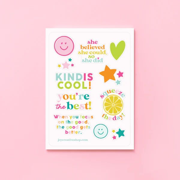 Hello Happiness x JCS Sticker Sheet | Joy Creative Shop