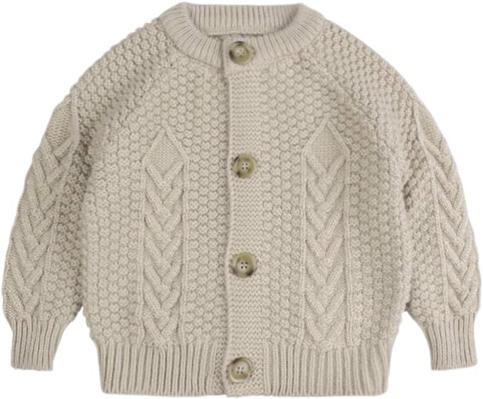 Twist Baby Girls Sweater Cotton Long Sleeve Cardigan for Girls Infant Toddler Sweaters Autumn Win... | Amazon (US)