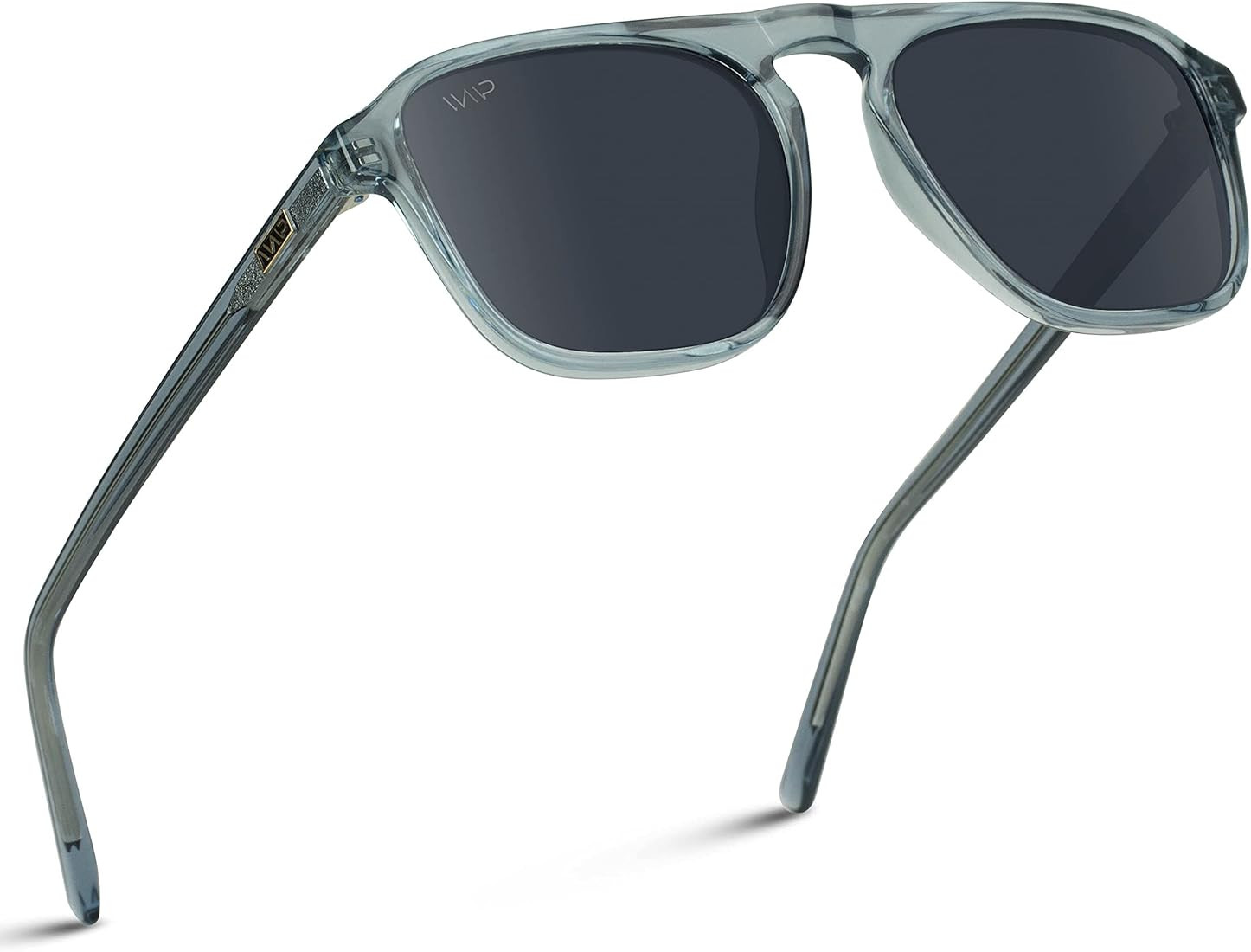 WMP Eyewear - Modern One Bridge Square Men Retro Polarized Aviator Sunglasses | Amazon (US)