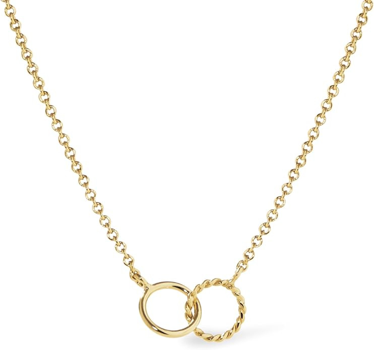 Ana Luisa Sam Interlocking Circles Necklace - 14K Gold Plated Chain - Hypoallergenic, Water-Resis... | Amazon (US)