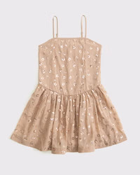 sequin drop-waist mini dress | Abercrombie & Fitch (US)