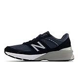 New Balance Women's Made in US 990 V5 Sneaker, Navy/Silver, 5 Wide | Amazon (US)