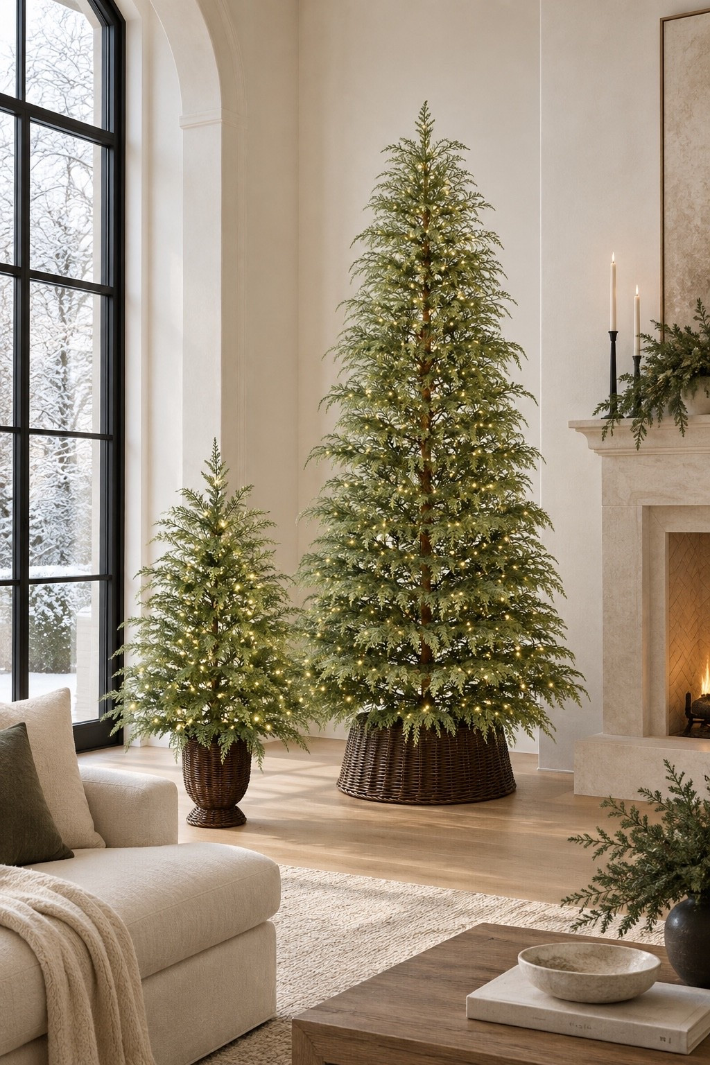 Back in stock but will sell out quickly! The 4’ and 9’ viral minimalist Christmas trees are in stock and so gorgeous! My Texas House, brown , green, Christmas tree collar, Organic modern, holiday decor, living room, Walmart home, Wayfair,

#LTKhome #LTKsale #LTKstyletip