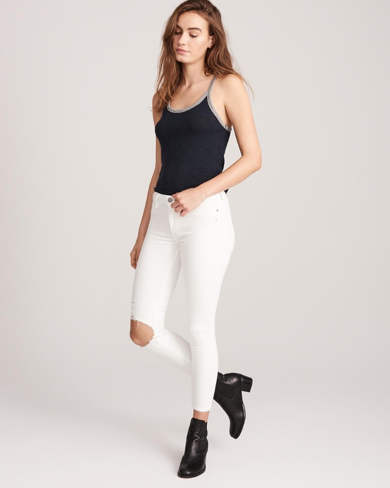 Ripped Low Rise Ankle Jeans | Abercrombie & Fitch US & UK