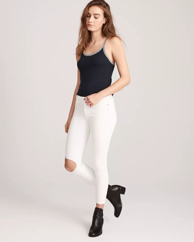 Ripped Low Rise Ankle Jeans | Abercrombie & Fitch US & UK