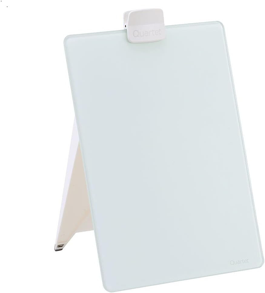Quartet Glass Whiteboard Desktop Easel, 9" x 11", Dry Erase Surface, White (GDE119) | Amazon (US)