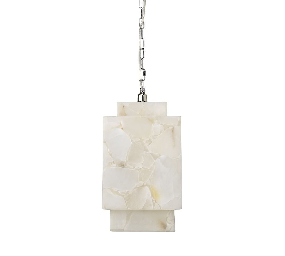 Beatrice Alabaster Cube Pendant | Pottery Barn (US)