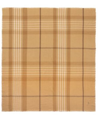 Lauren Ralph Lauren Lightweight Woven Square Scarf - Camel Multi | Macy's