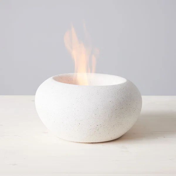 TerraFlame Stone Concrete Table Top Gel Fuel Fire Bowl - Indoor and Outdoor Use | Wayfair North America