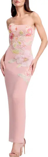 Dress the Population Viviana Sequin Floral Strapless Column Gown | Nordstrom | Nordstrom