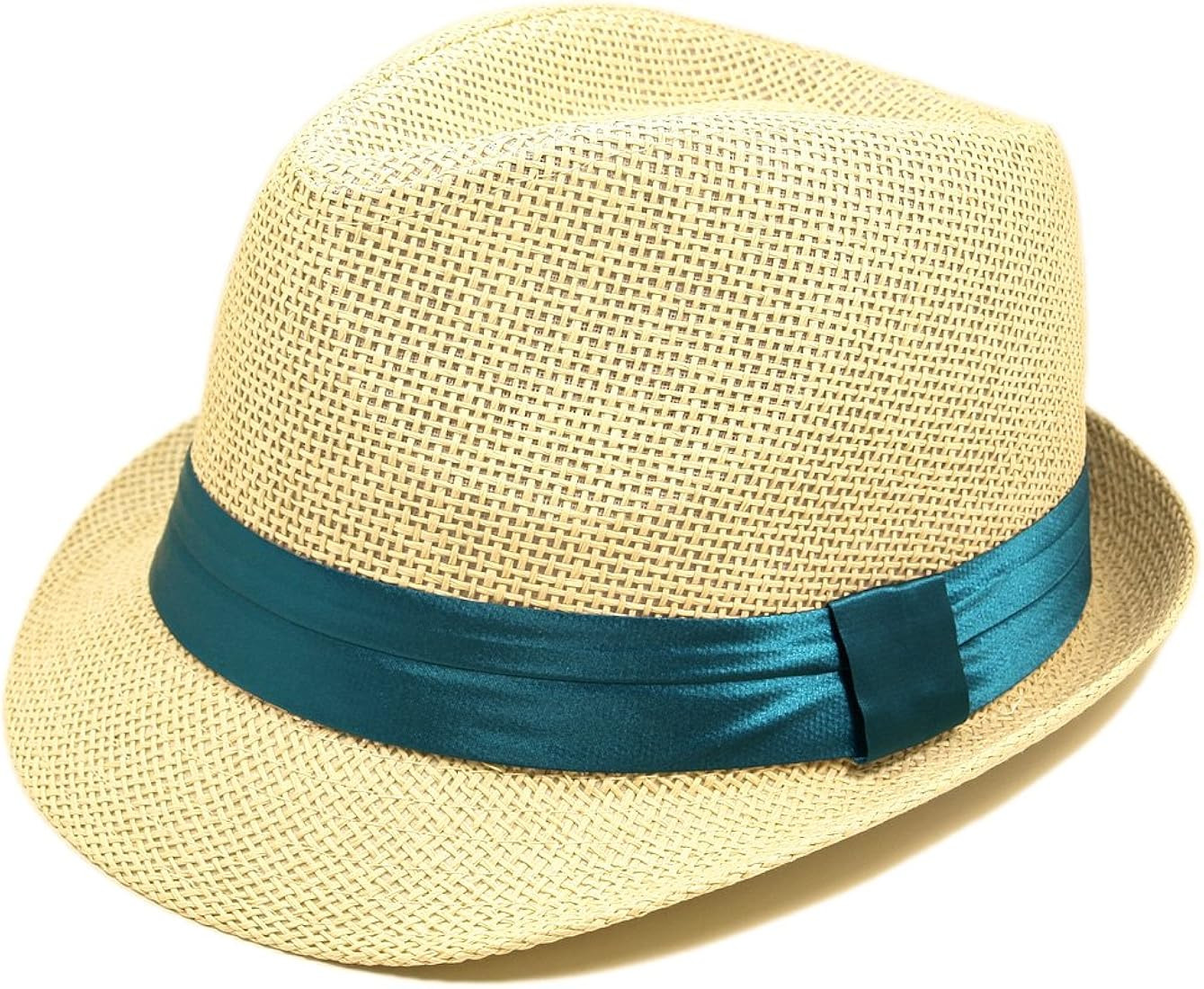 TrendsBlue Classic Natural Fedora Straw Hat Band Available | Amazon (CA)
