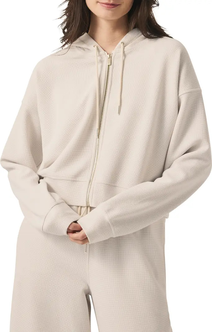 Waffle Scuba Knit Full Zip Hoodie | Nordstrom