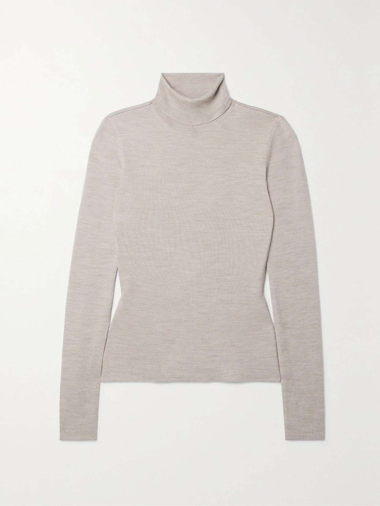 Gabriela Hearst - May Wool, Cashmere And Silk-blend Turtleneck Sweater - Neutrals | NET-A-PORTER (US)