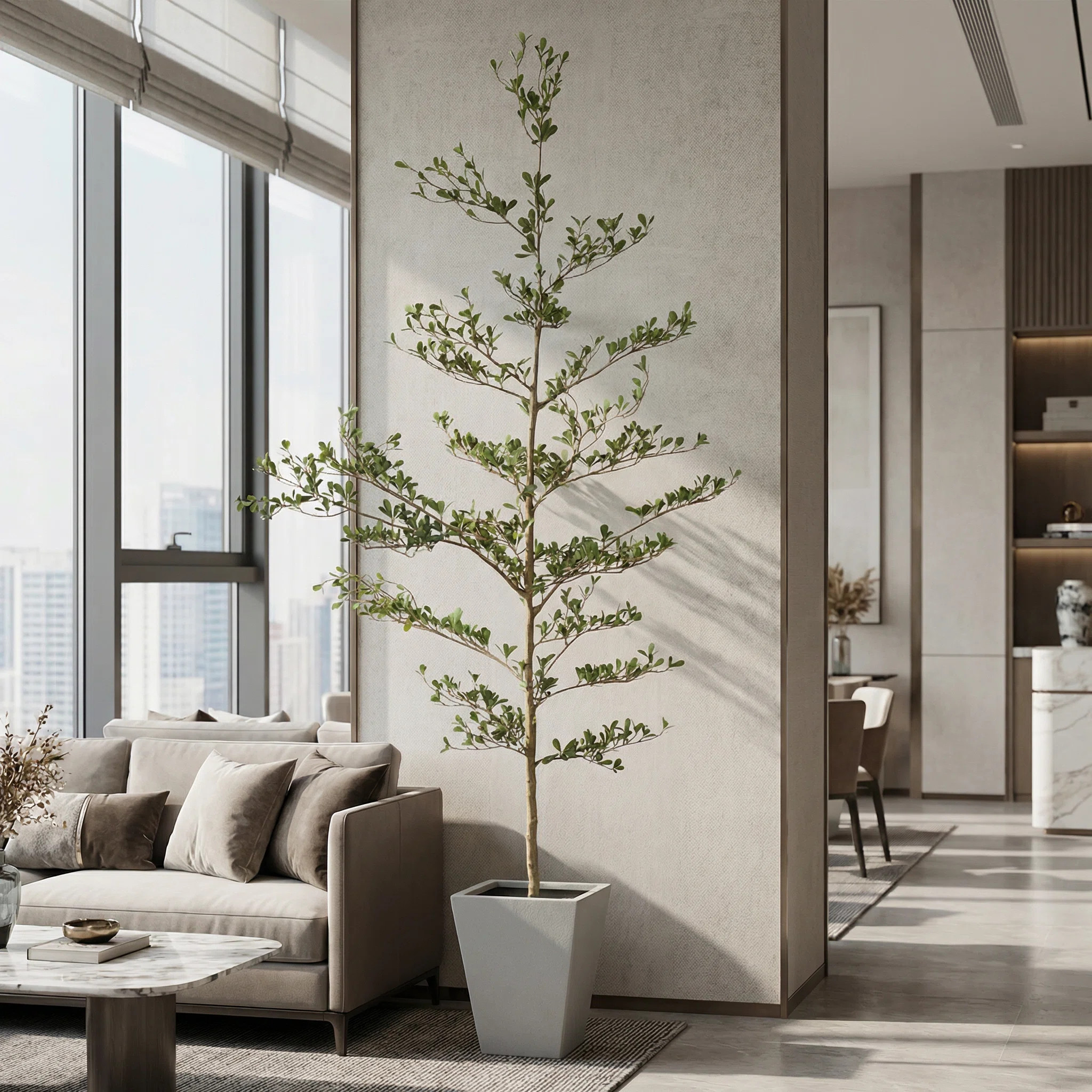 7Ft Artificial Black Olive Tree With Pot for Home Office Decor | Wayfair North America