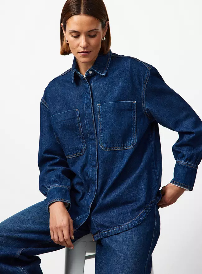 Buy Dark Denim Relaxed Shirt 8 | Shirts | Tu | Tu Clothing