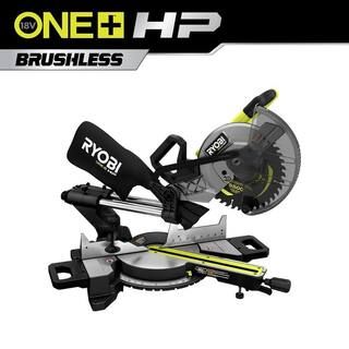 RYOBI ONE+ HP 18V Brushless Cordless 10 in. Sliding Compound Miter Saw (Tool Only) PBLMS01B - The... | The Home Depot