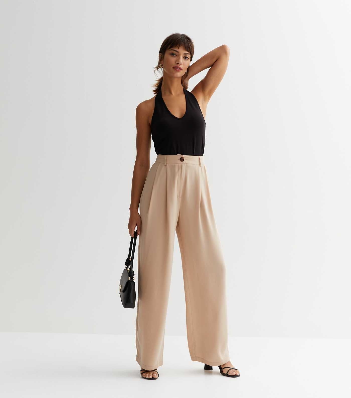 Stone Tailored Wide Leg Trousers
						
						Add to Saved Items
						Remove from Saved Items | New Look (UK)