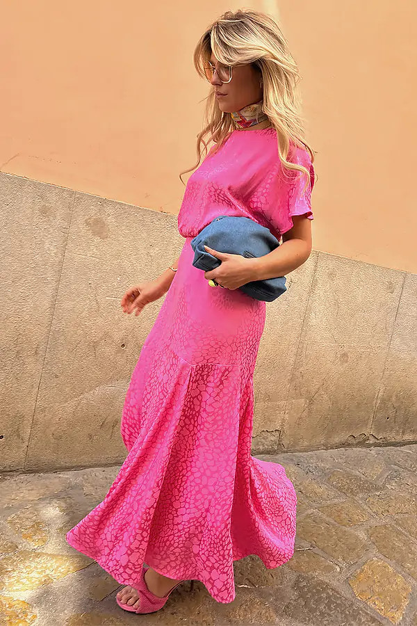 Pink Jacquard Erin Dress | Never Fully Dressed (UK & IE)