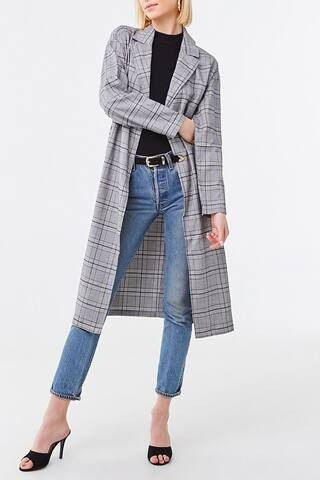Longline Glen Plaid Blazer | Forever 21 (US)