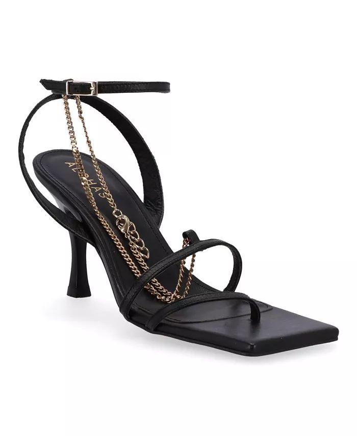 ALOHAS Women's Straps Chain Leather Sandals - Macy's | Macy's